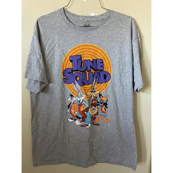 Space Jam A New Legacy Tune Squad Gray Crew Neck Short Sleeve T Shirt Size XL - Picture 3 of 5